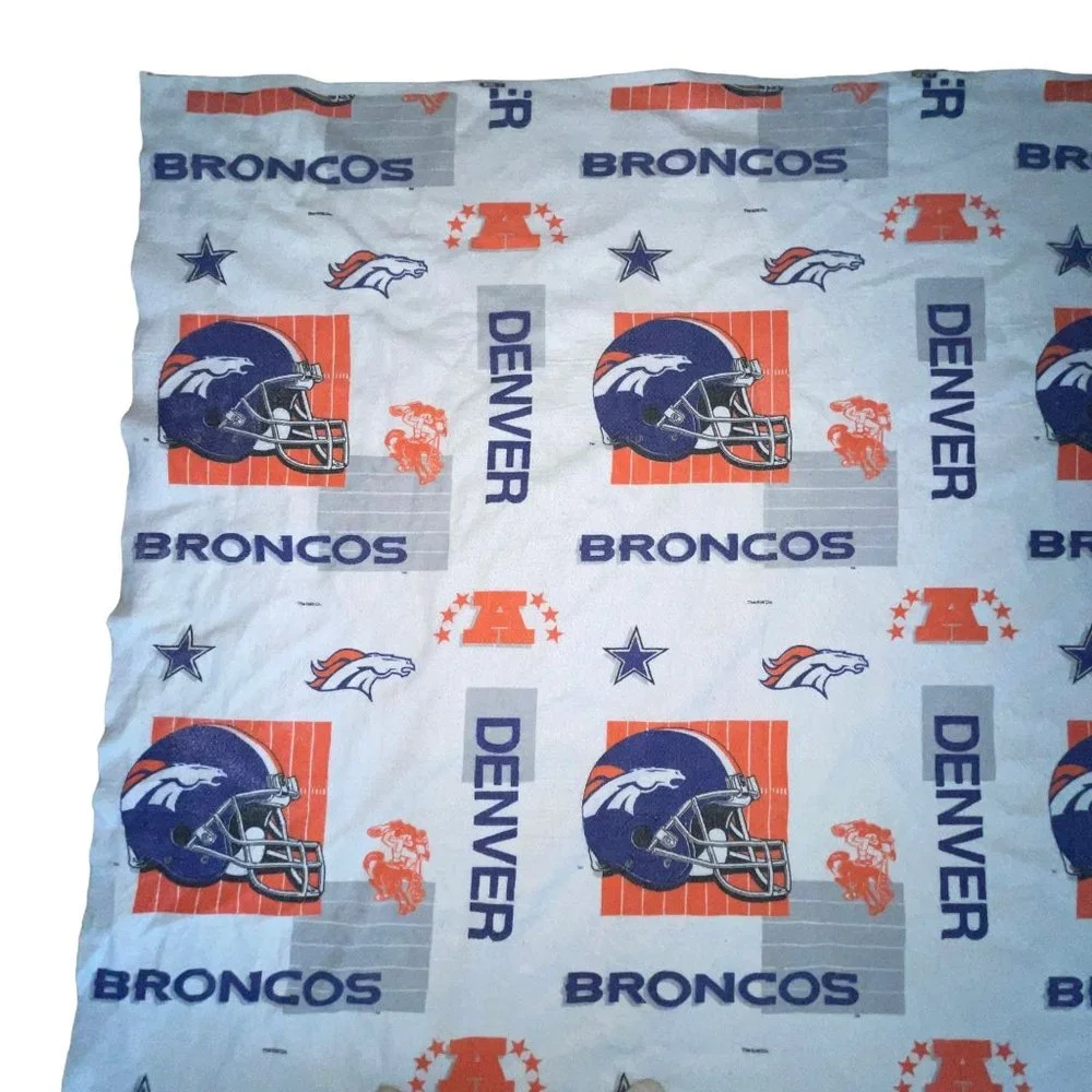 Rare Vintage NFL Denver Broncos Football Blanket Throw Northwest Company 88X74